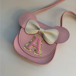 Amazon Pink Mouse Ear Bag with Cream Bow